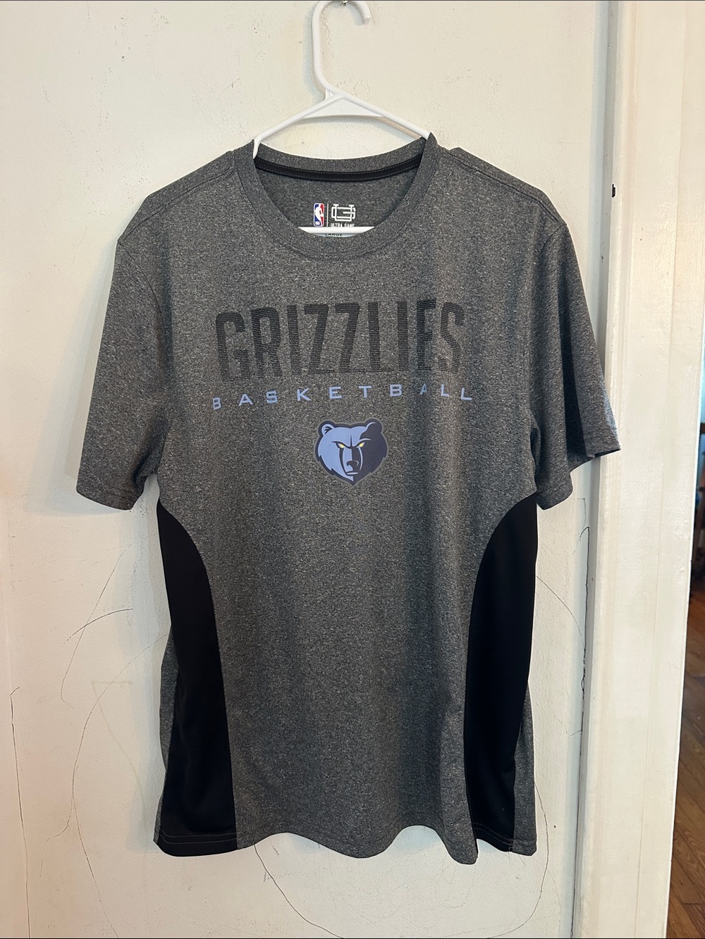 NBA Memphis Grizzlies Gray and Blue Team Short Sleeve Tee